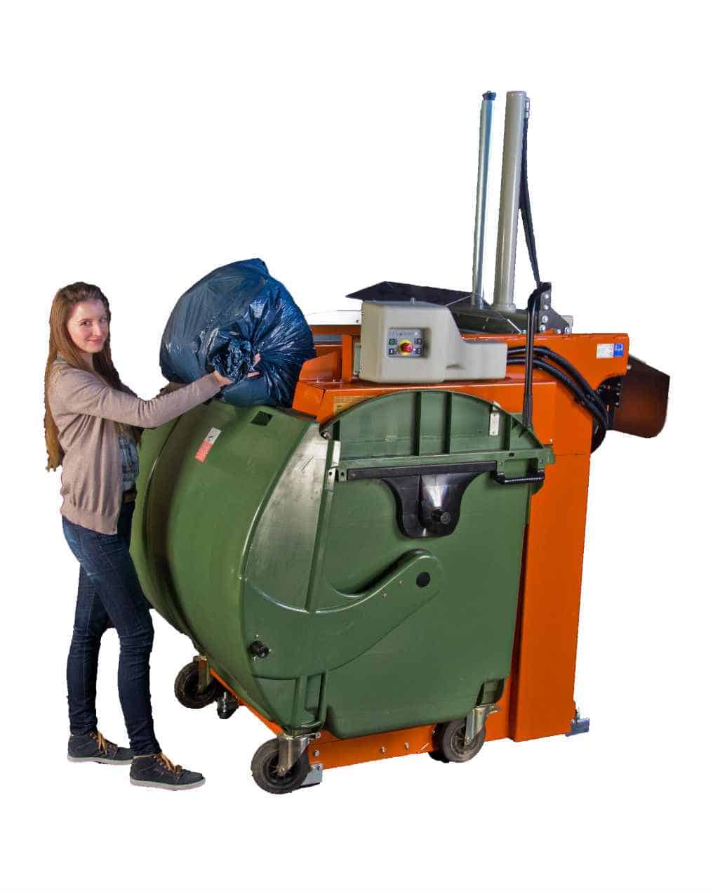 Hulladékprés szabvány 1100 l-es kukához