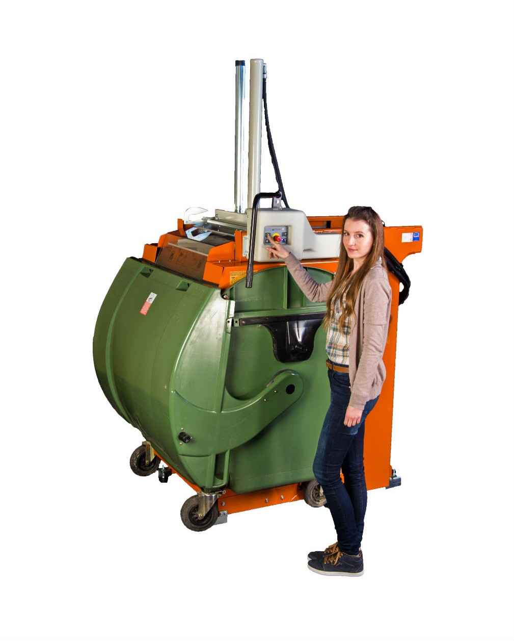 Hulladékprés szabvány 1100 l-es kukához