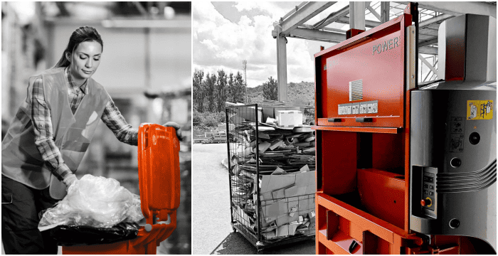 bálázógép, hulladéktömörítő, bálázó